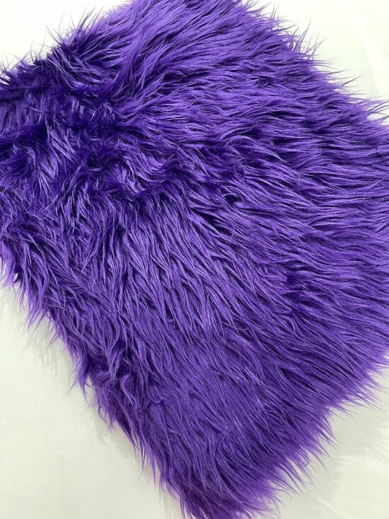 Garspalvaina mākslīgā kažokāda Faux fur purple 335g/m2